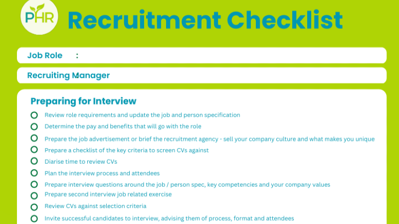 Recruitment Checklist
